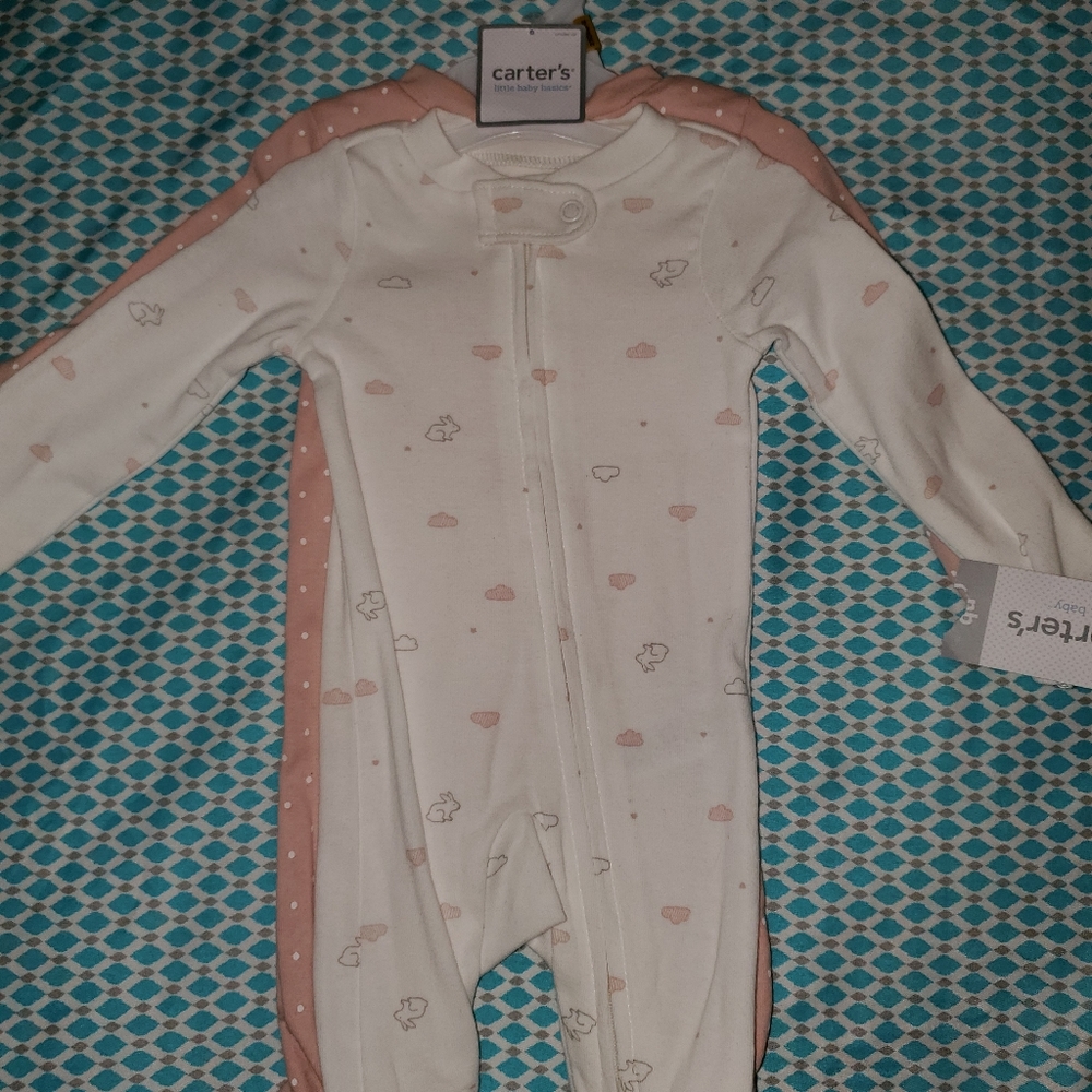 Set of two Carter white and pale pink Size NB